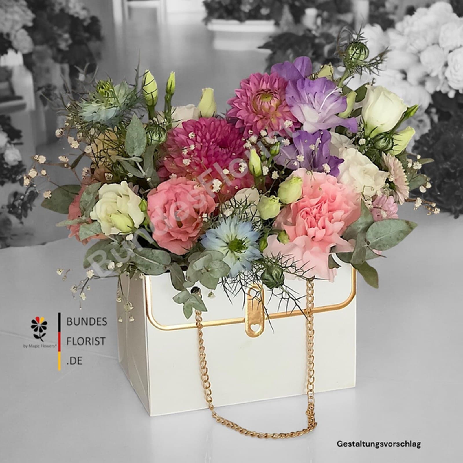 Blumengesteck „Handtasche“