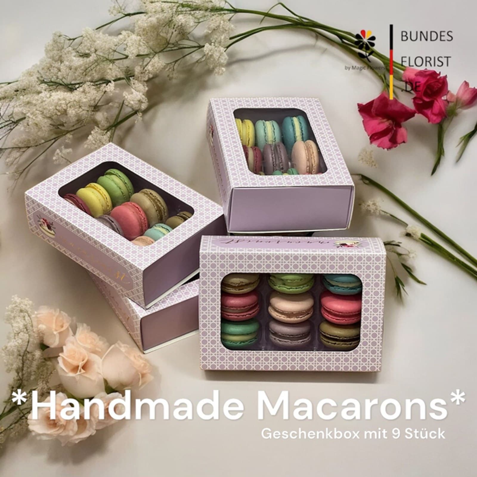 Macarons *Handmade* 9er Geschenkbox