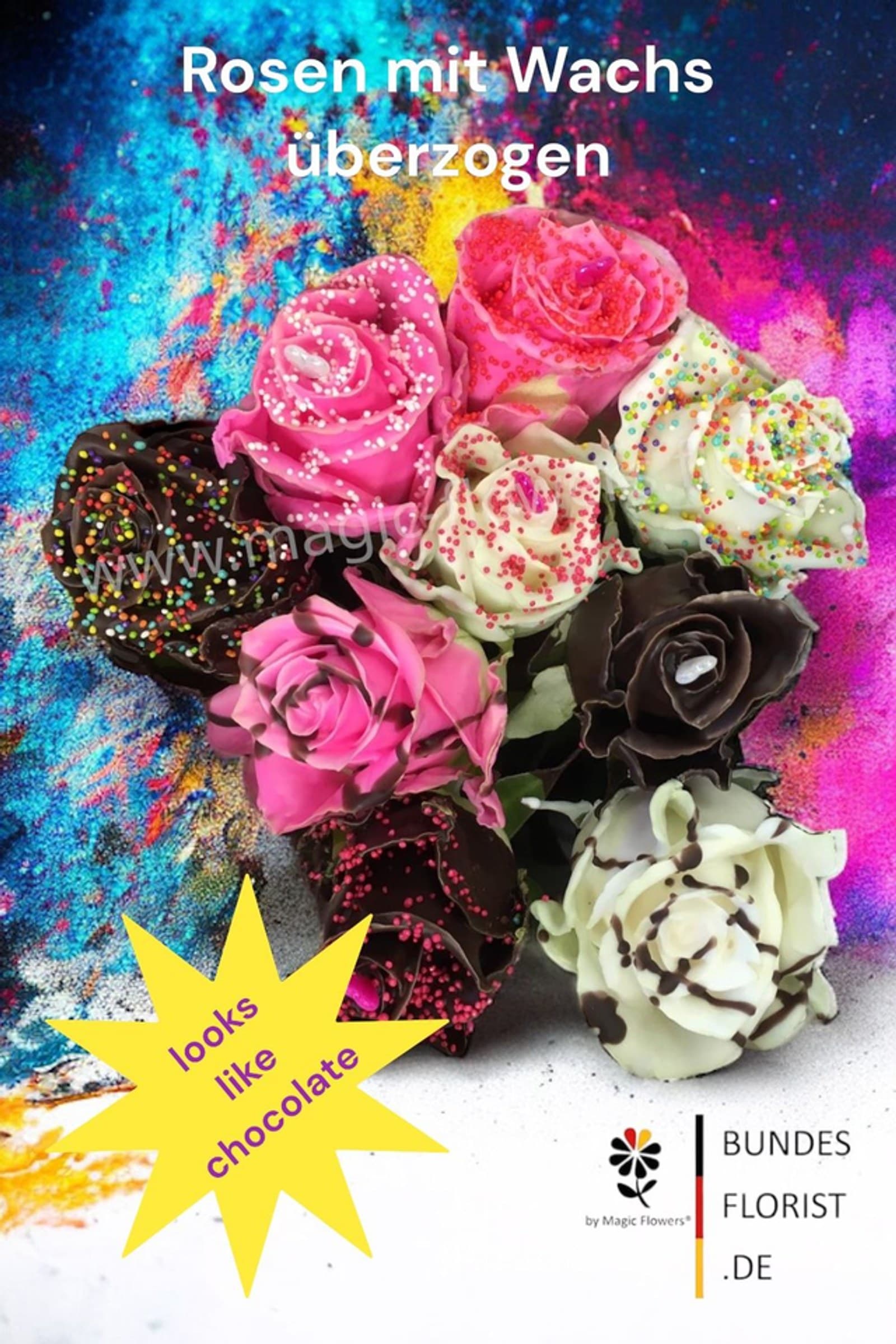 Rosen mit Wachs überzogen - Looks like Choclate