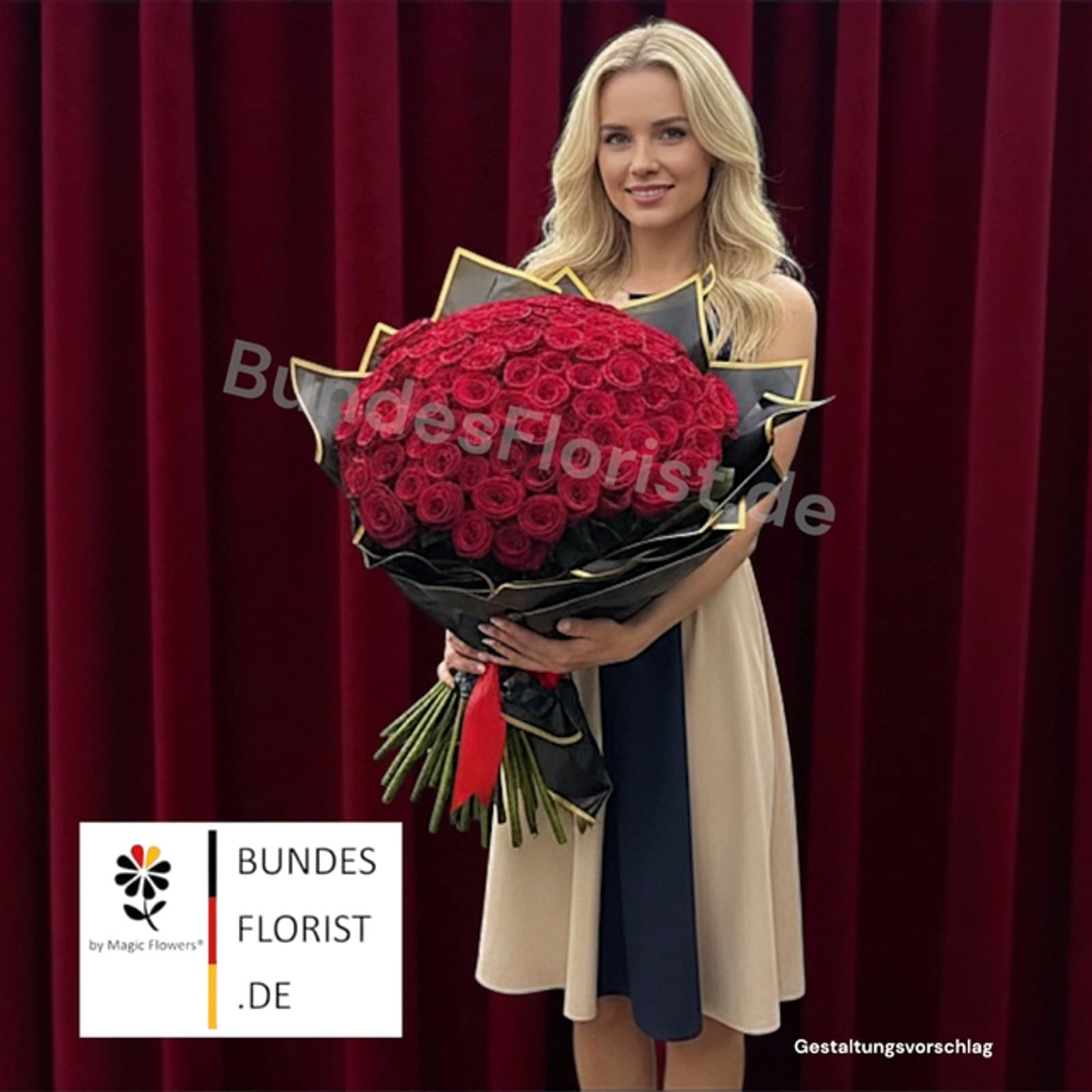 Rote Rosen 101 Stück