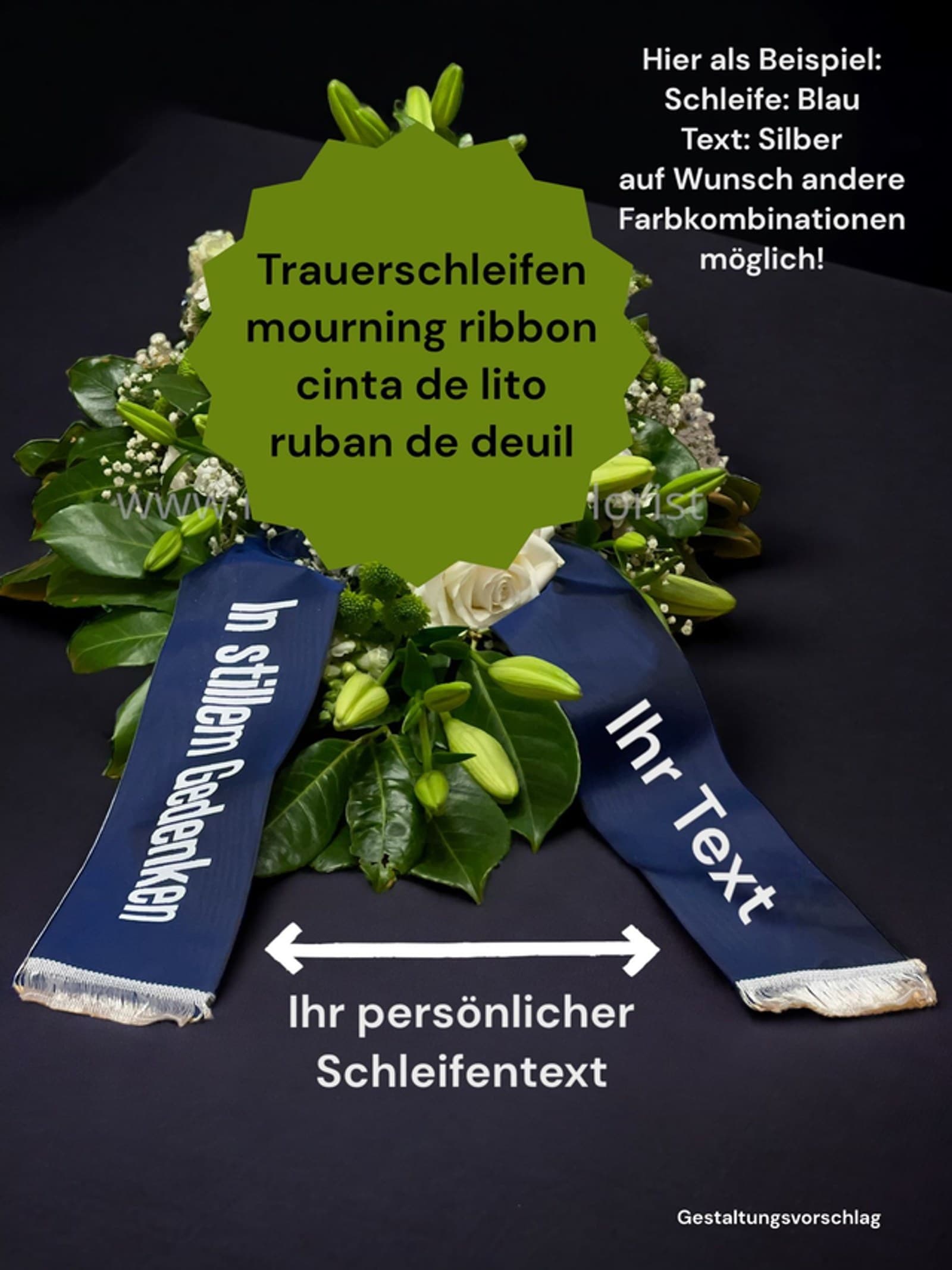 Trauerschleifen (2 Stück)  - Mourning ribbon