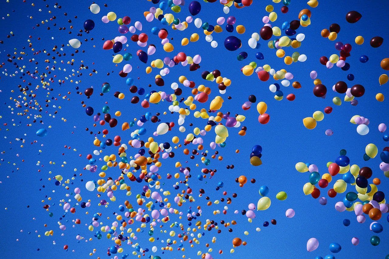 Bunte Heliumballons