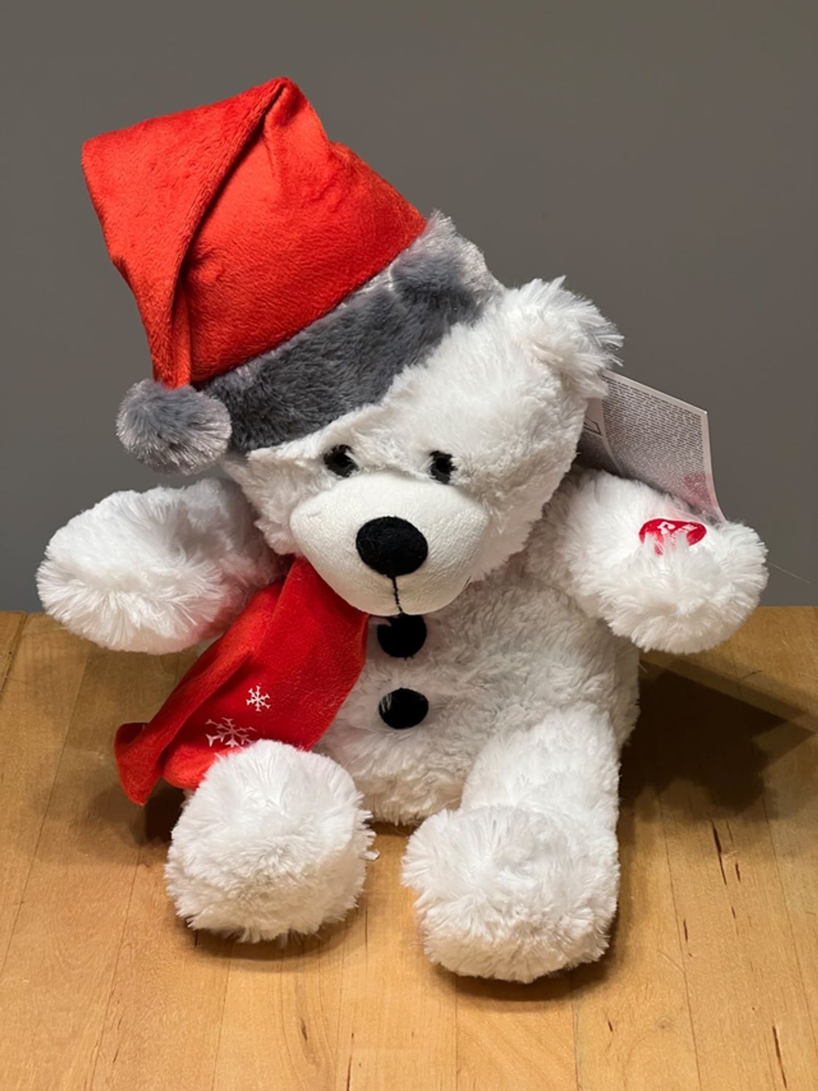 Weihnachts-Teddybär mit Musik ca. 25cm